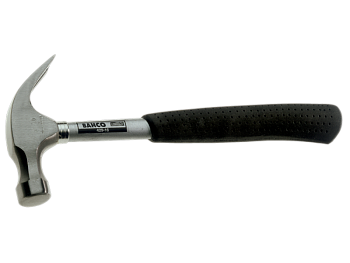 Молоток-гвоздодер, стальная ручка с обрезиненным захватом 429