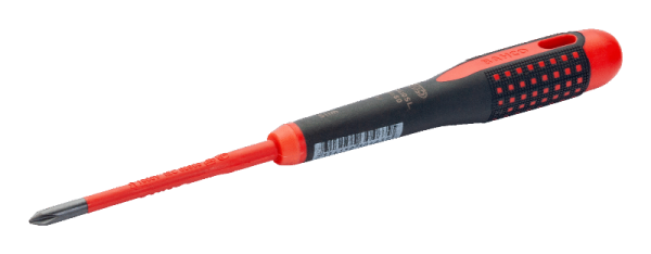 Изолированные отвертки ERGO™ под винты Phillips с тонким стержнем BE-8610SL – BE-8620SL